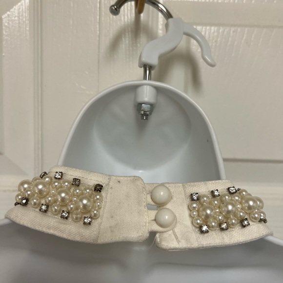 Glamazon Black/White Jeweled Halter Crop Top - Picture 5 of 8